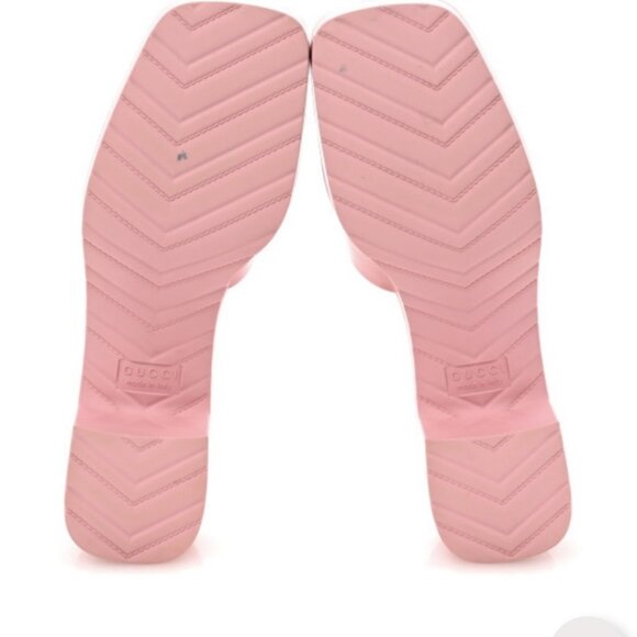 Gucci Pink Rubber Slide Sandals Size 6.5 Gucci Pink Rubber Slide Sandals Women's - Picture 6 of 9